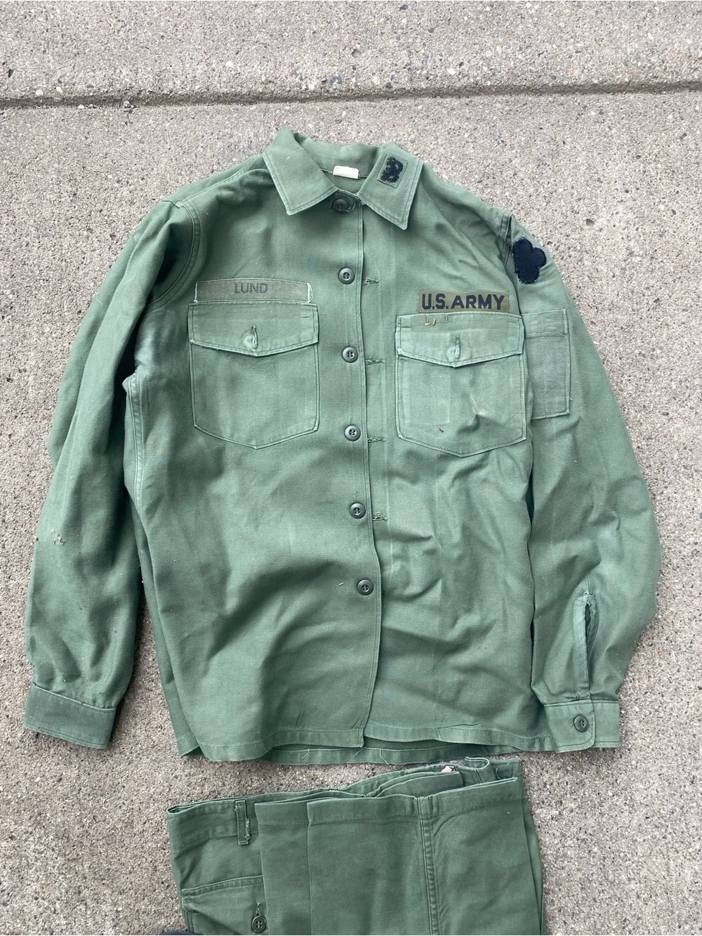 U.S. Army OG-107 Olive Green Utility Shirt with Matching Pants